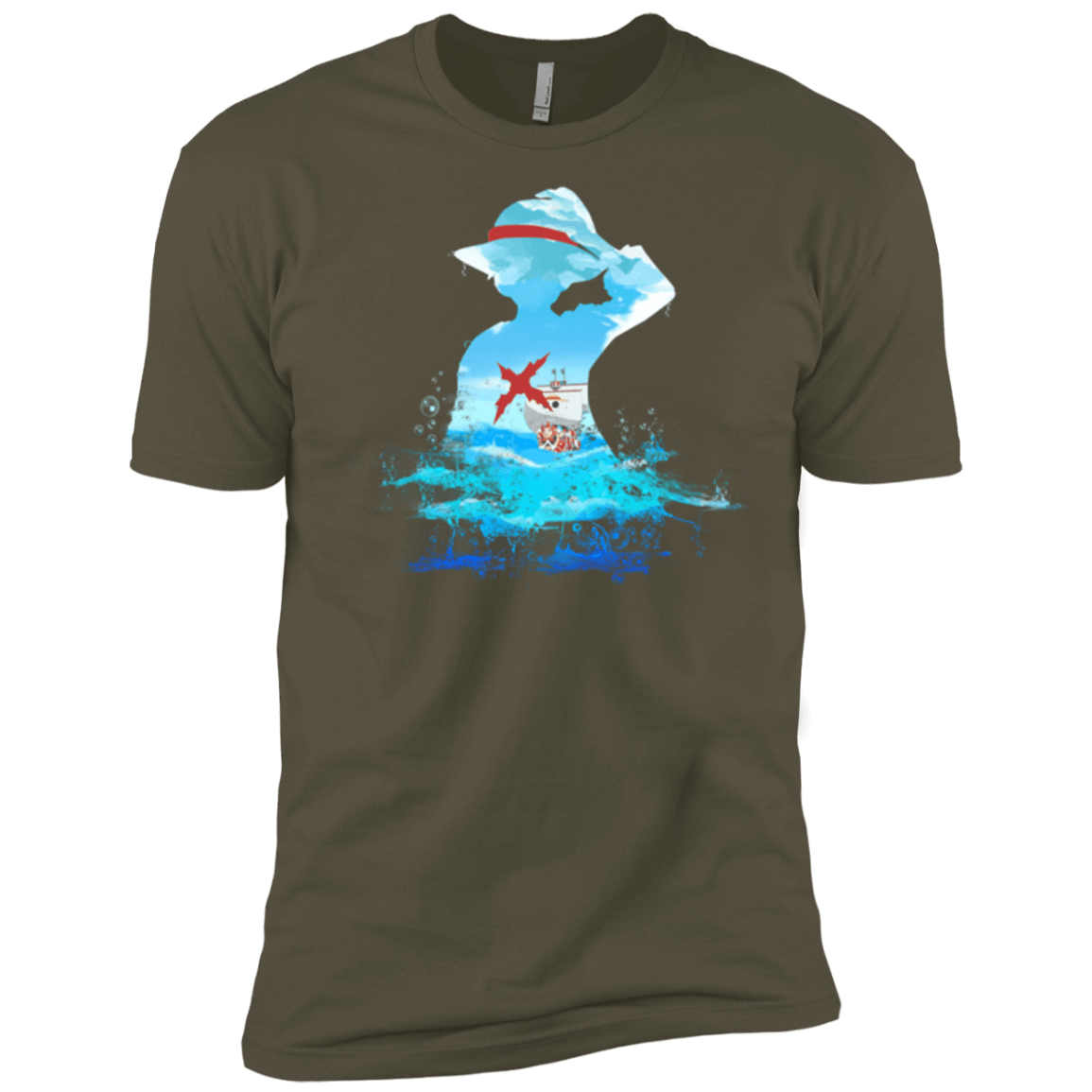 T-Shirts Military Green / X-Small Luffy sea 2 Men's Premium T-Shirt