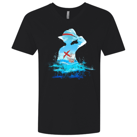 T-Shirts Black / X-Small Luffy sea 2 Men's Premium V-Neck