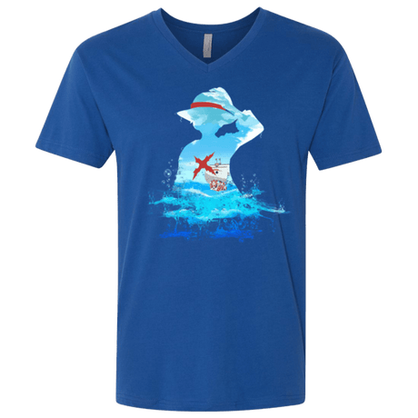 T-Shirts Royal / X-Small Luffy sea 2 Men's Premium V-Neck