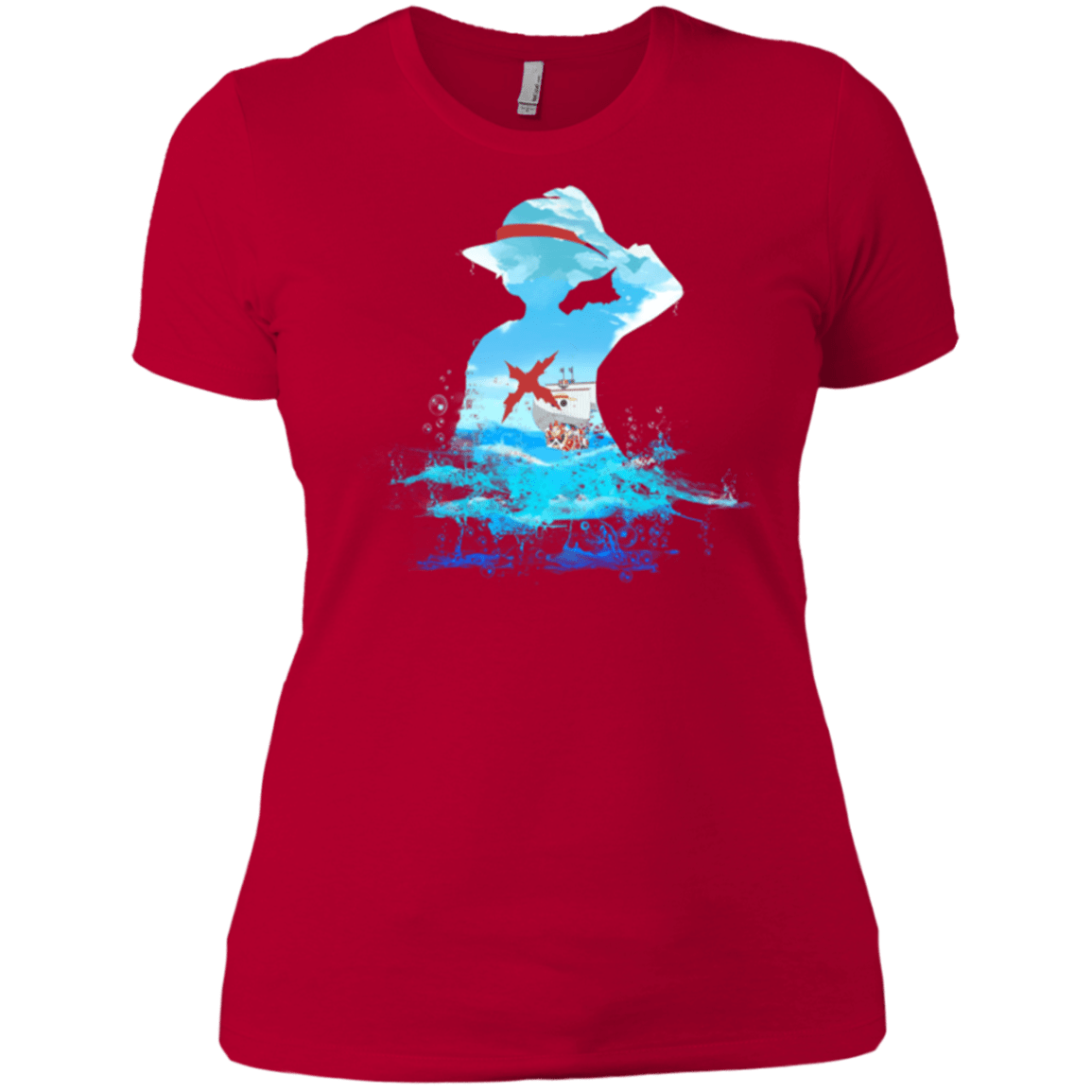 T-Shirts Red / X-Small Luffy sea 2 Women's Premium T-Shirt