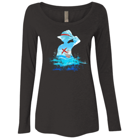 T-Shirts Vintage Black / Small Luffy sea 2 Women's Triblend Long Sleeve Shirt