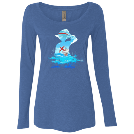 T-Shirts Vintage Royal / Small Luffy sea 2 Women's Triblend Long Sleeve Shirt