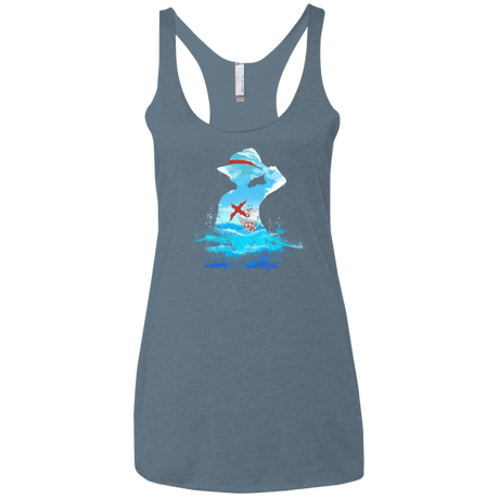 T-Shirts Indigo / X-Small Luffy sea 2 Women's Triblend Racerback Tank