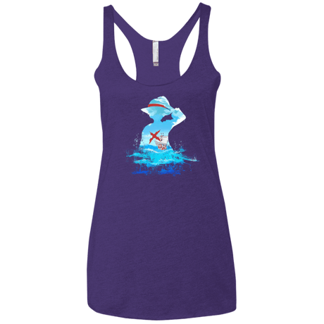 T-Shirts Purple / X-Small Luffy sea 2 Women's Triblend Racerback Tank