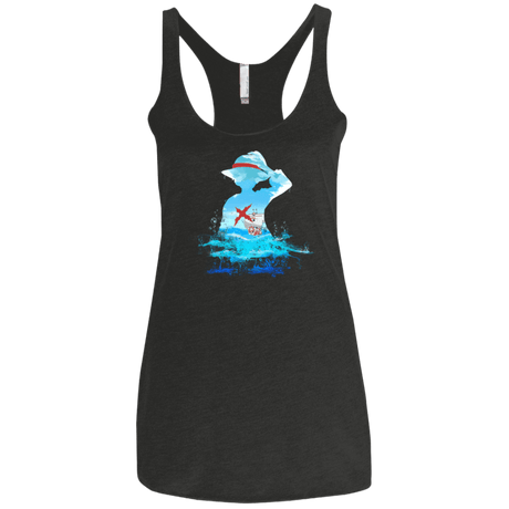 T-Shirts Vintage Black / X-Small Luffy sea 2 Women's Triblend Racerback Tank
