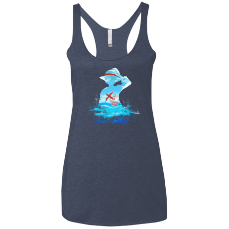 T-Shirts Vintage Navy / X-Small Luffy sea 2 Women's Triblend Racerback Tank