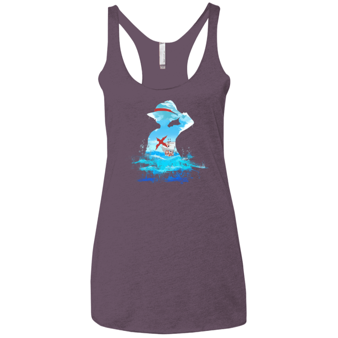 T-Shirts Vintage Purple / X-Small Luffy sea 2 Women's Triblend Racerback Tank