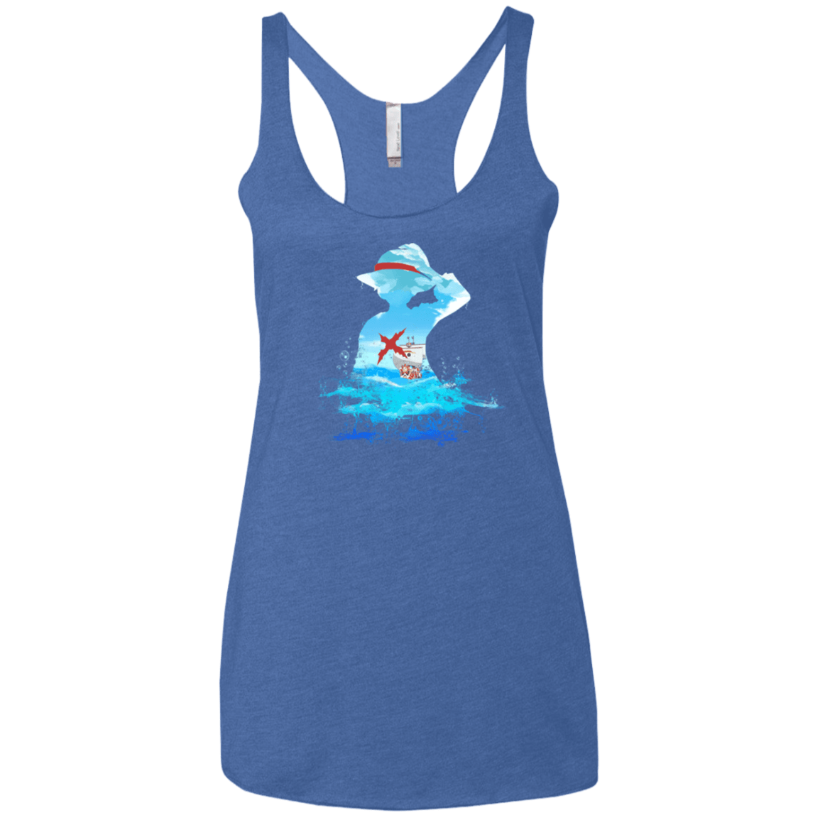 T-Shirts Vintage Royal / X-Small Luffy sea 2 Women's Triblend Racerback Tank