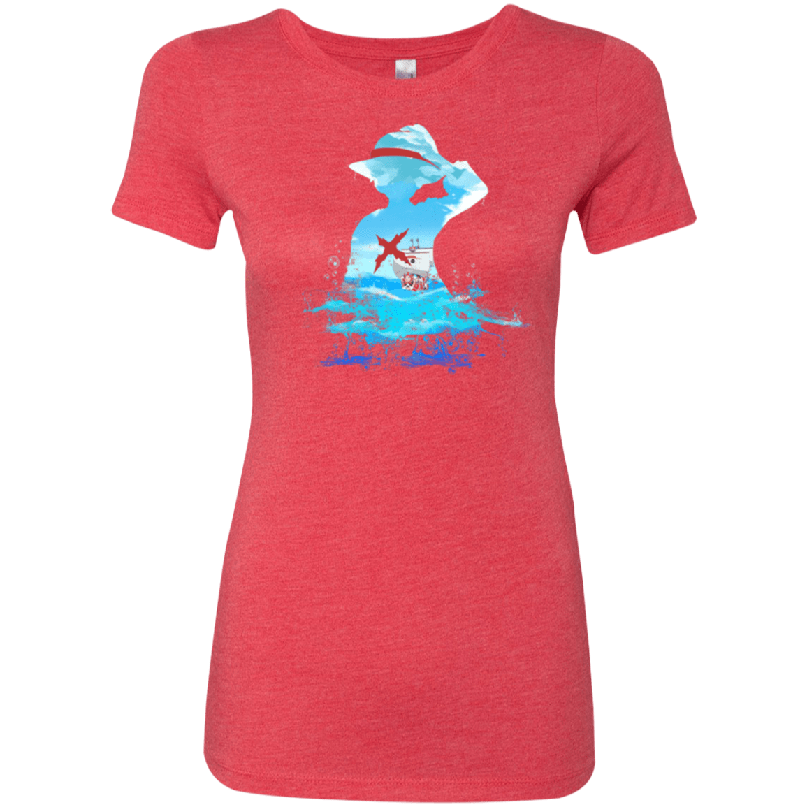 T-Shirts Vintage Red / Small Luffy sea 2 Women's Triblend T-Shirt