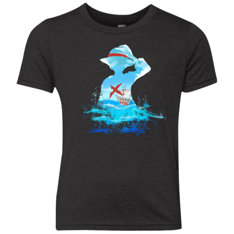 T-Shirts Vintage Black / YXS Luffy sea 2 Youth Triblend T-Shirt