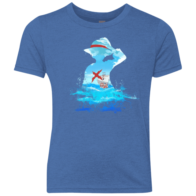 T-Shirts Vintage Royal / YXS Luffy sea 2 Youth Triblend T-Shirt