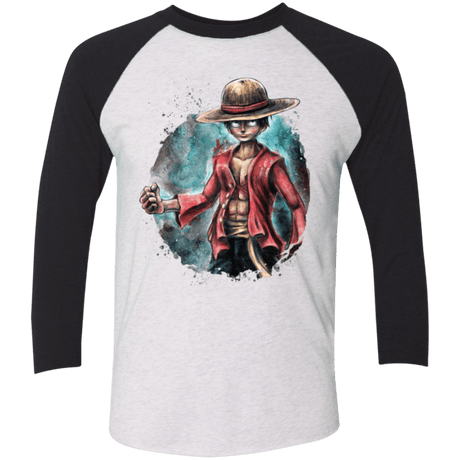 T-Shirts Heather White/Vintage Black / X-Small LUFFY Triblend 3/4 Sleeve