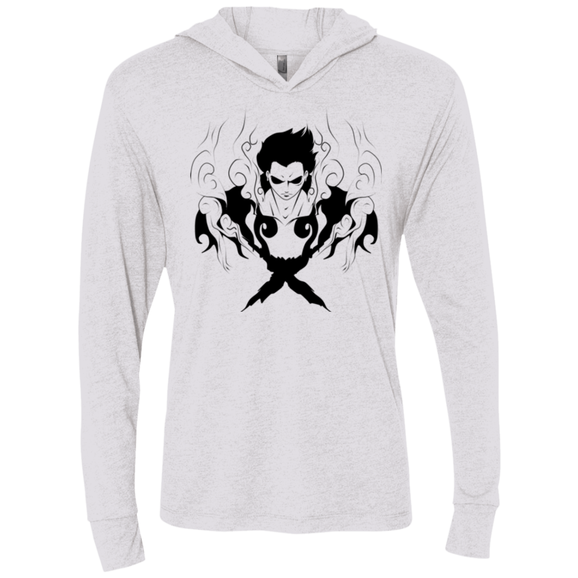 T-Shirts Heather White / X-Small Luffy Triblend Long Sleeve Hoodie Tee