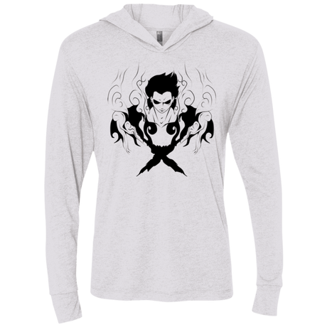 T-Shirts Heather White / X-Small Luffy Triblend Long Sleeve Hoodie Tee