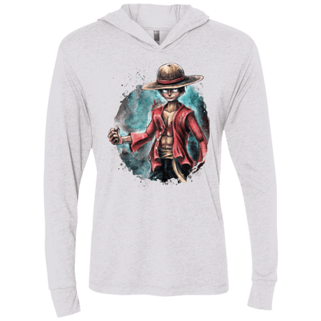 T-Shirts Heather White / X-Small LUFFY Triblend Long Sleeve Hoodie Tee