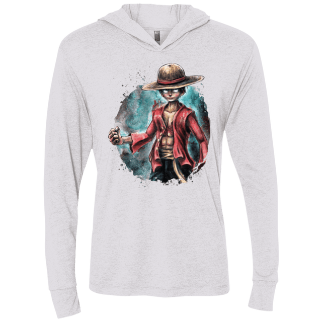 T-Shirts Heather White / X-Small LUFFY Triblend Long Sleeve Hoodie Tee