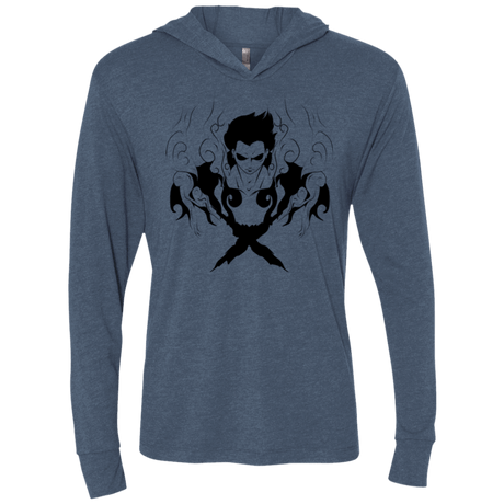 T-Shirts Indigo / X-Small Luffy Triblend Long Sleeve Hoodie Tee