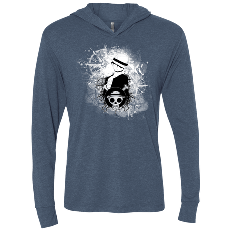 T-Shirts Indigo / X-Small Luffy Triblend Long Sleeve Hoodie Tee