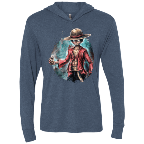 T-Shirts Indigo / X-Small LUFFY Triblend Long Sleeve Hoodie Tee