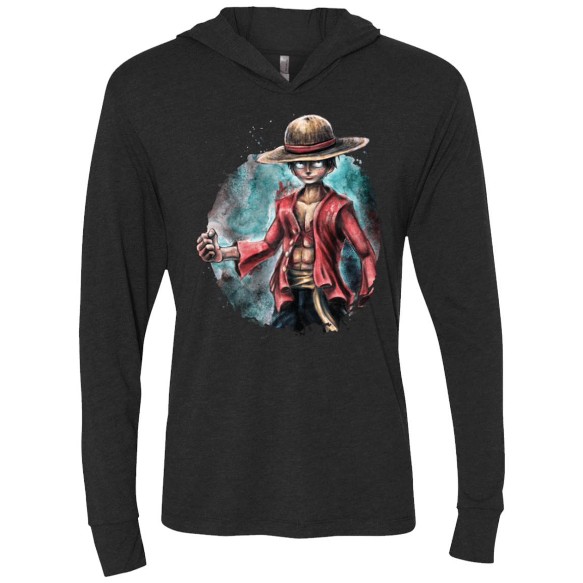 T-Shirts Vintage Black / X-Small LUFFY Triblend Long Sleeve Hoodie Tee