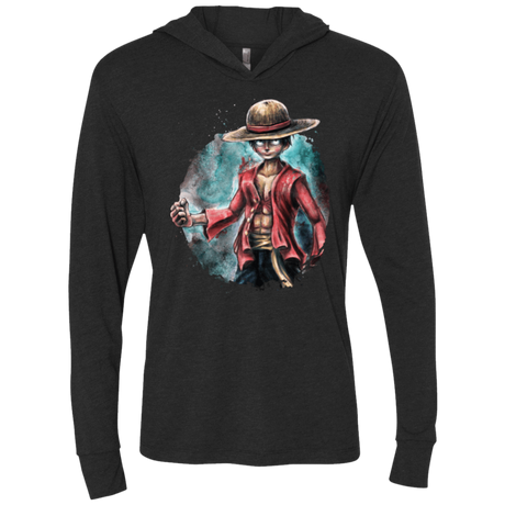T-Shirts Vintage Black / X-Small LUFFY Triblend Long Sleeve Hoodie Tee