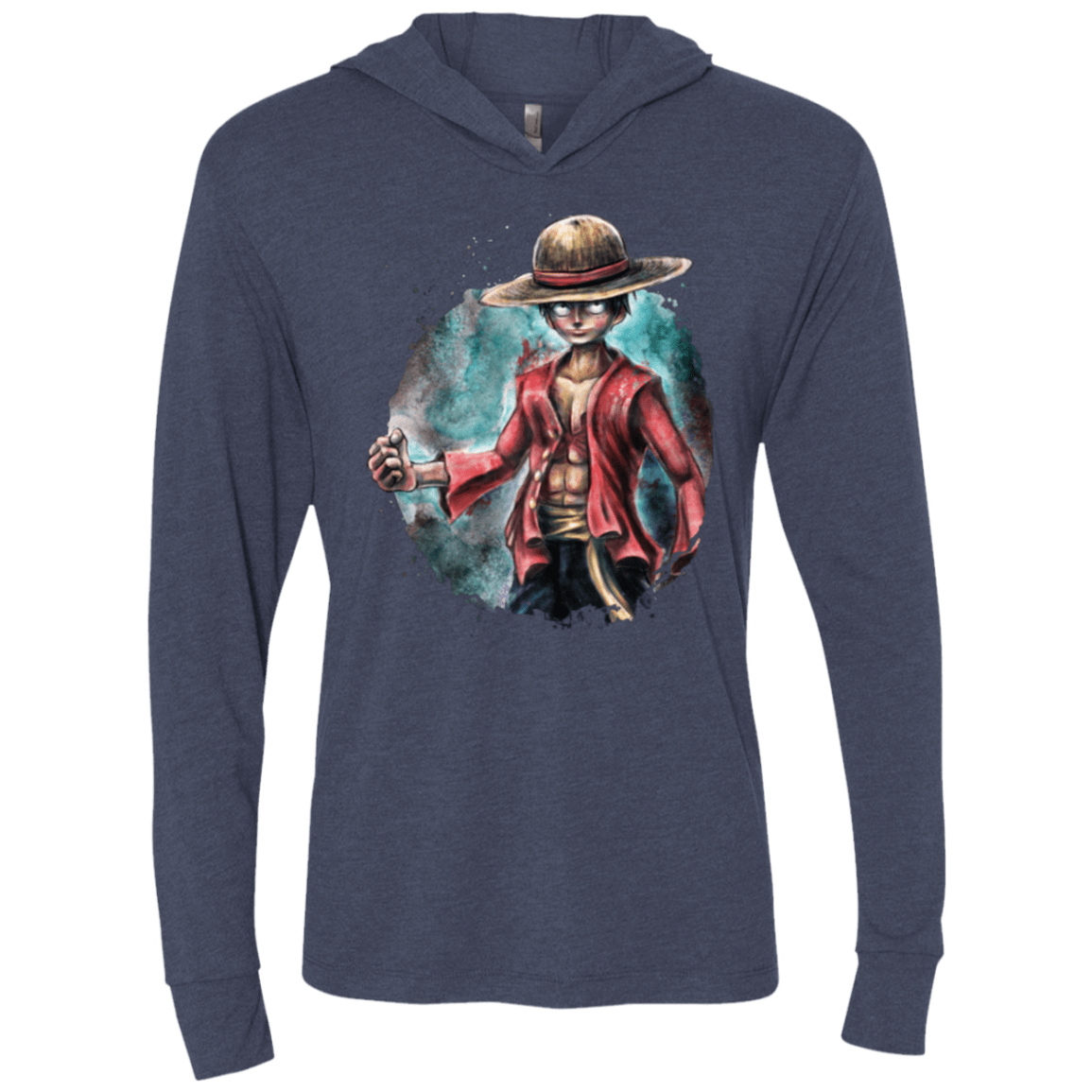 T-Shirts Vintage Navy / X-Small LUFFY Triblend Long Sleeve Hoodie Tee