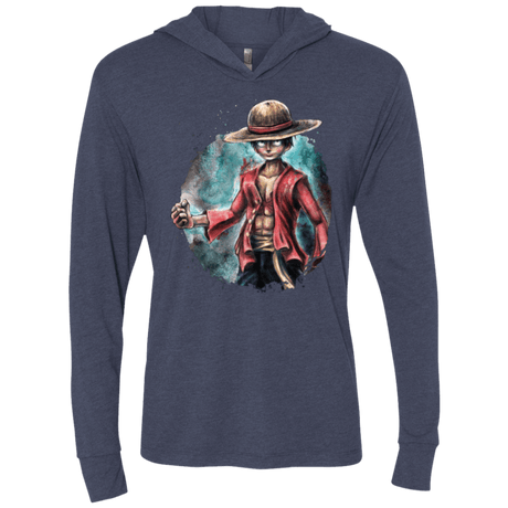 T-Shirts Vintage Navy / X-Small LUFFY Triblend Long Sleeve Hoodie Tee