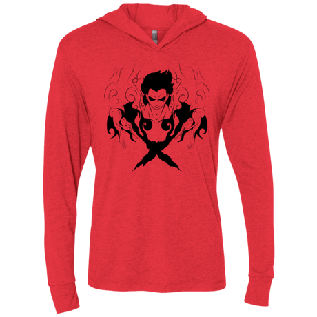 T-Shirts Vintage Red / X-Small Luffy Triblend Long Sleeve Hoodie Tee