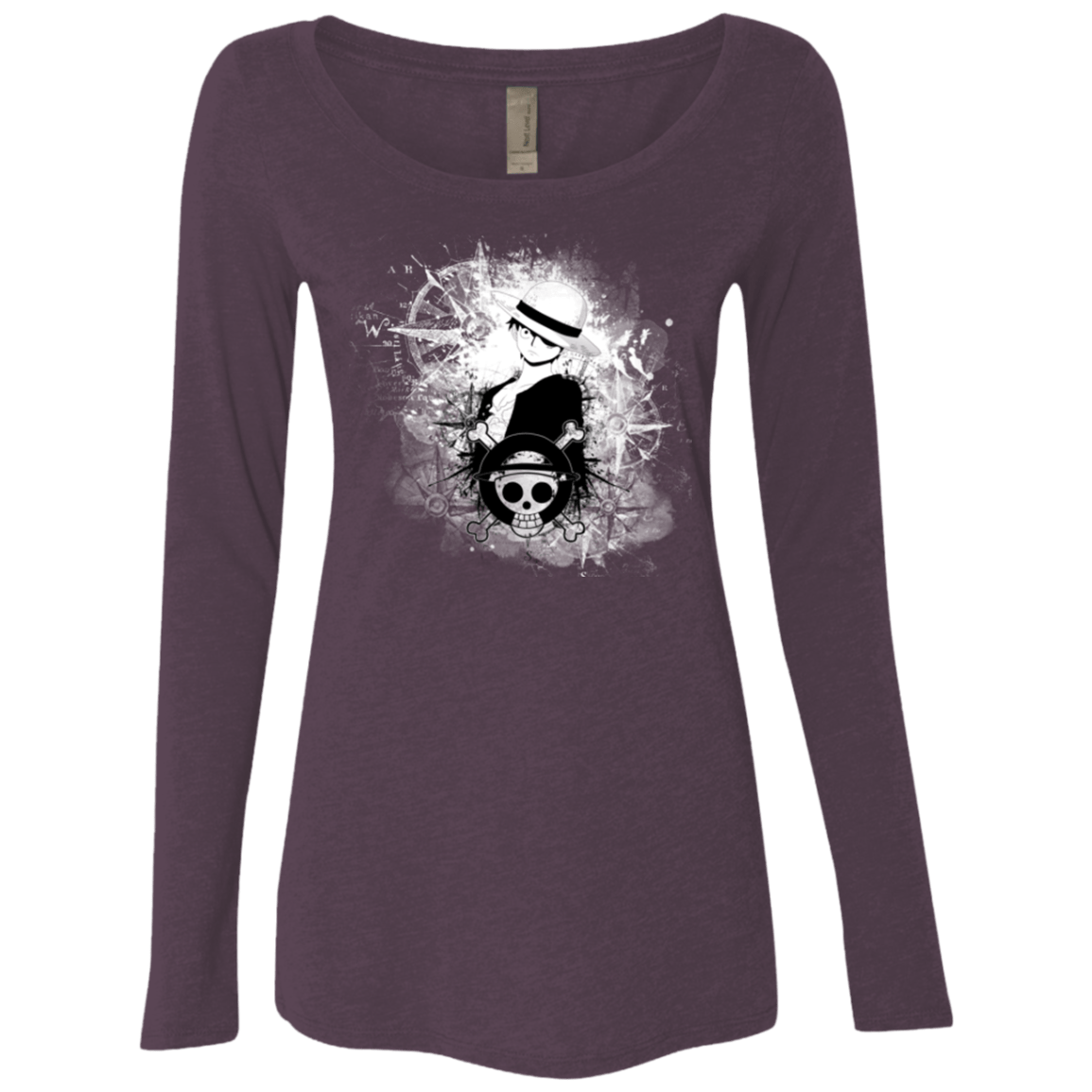 T-Shirts Vintage Purple / Small Luffy Women's Triblend Long Sleeve Shirt
