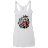 T-Shirts Heather White / X-Small LUFFY Women's Triblend Racerback Tank
