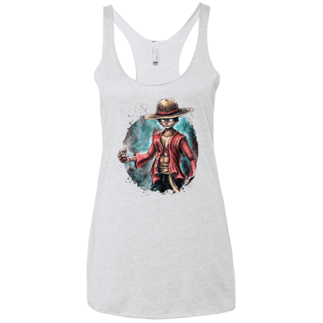 T-Shirts Heather White / X-Small LUFFY Women's Triblend Racerback Tank