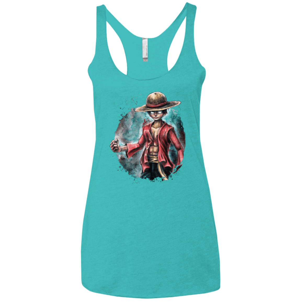 T-Shirts Tahiti Blue / X-Small LUFFY Women's Triblend Racerback Tank