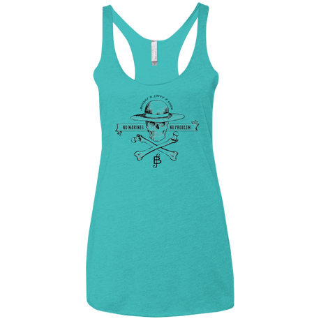 T-Shirts Tahiti Blue / X-Small Luffy Women's Triblend Racerback Tank