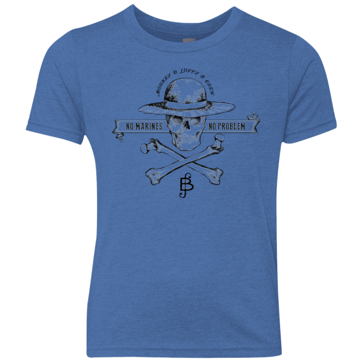 T-Shirts Vintage Royal / YXS Luffy Youth Triblend T-Shirt