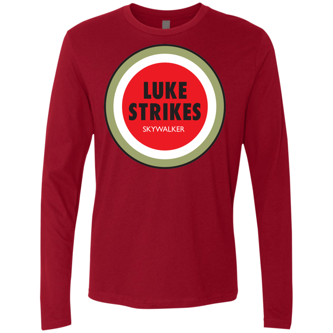 T-Shirts Cardinal / Small Luke Strikes Men's Premium Long Sleeve