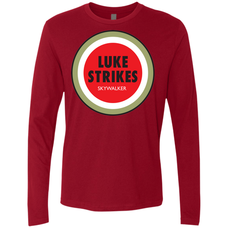 T-Shirts Cardinal / Small Luke Strikes Men's Premium Long Sleeve