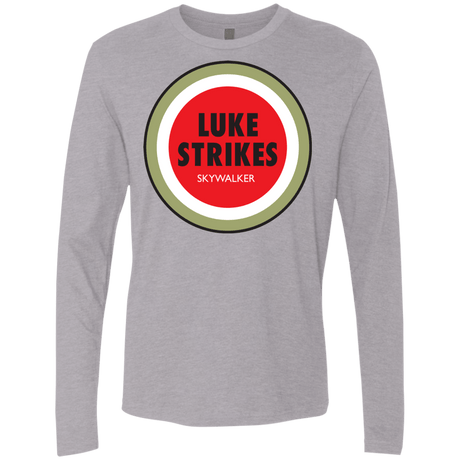 T-Shirts Heather Grey / Small Luke Strikes Men's Premium Long Sleeve