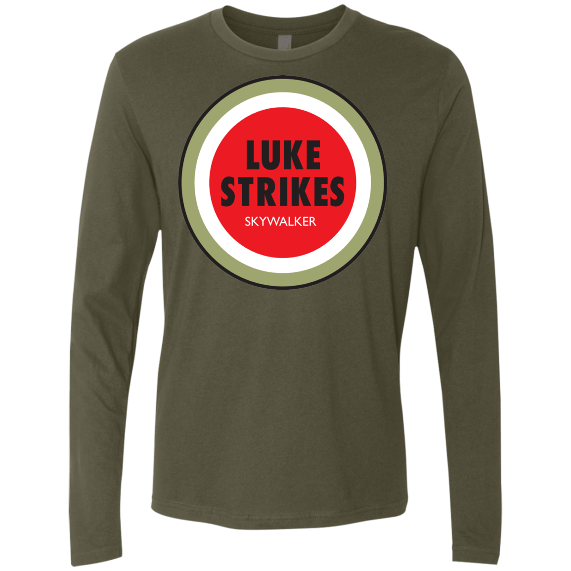 T-Shirts Military Green / Small Luke Strikes Men's Premium Long Sleeve