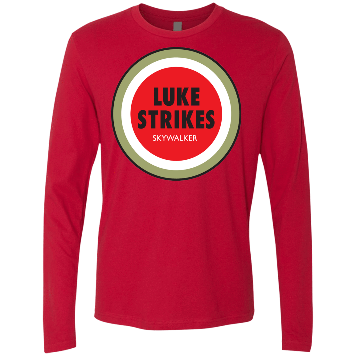 T-Shirts Red / Small Luke Strikes Men's Premium Long Sleeve