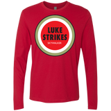 T-Shirts Red / Small Luke Strikes Men's Premium Long Sleeve