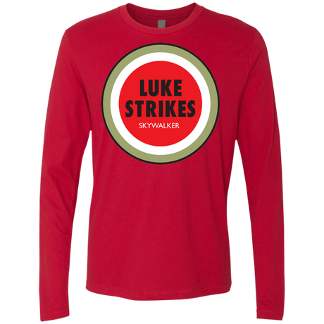 T-Shirts Red / Small Luke Strikes Men's Premium Long Sleeve