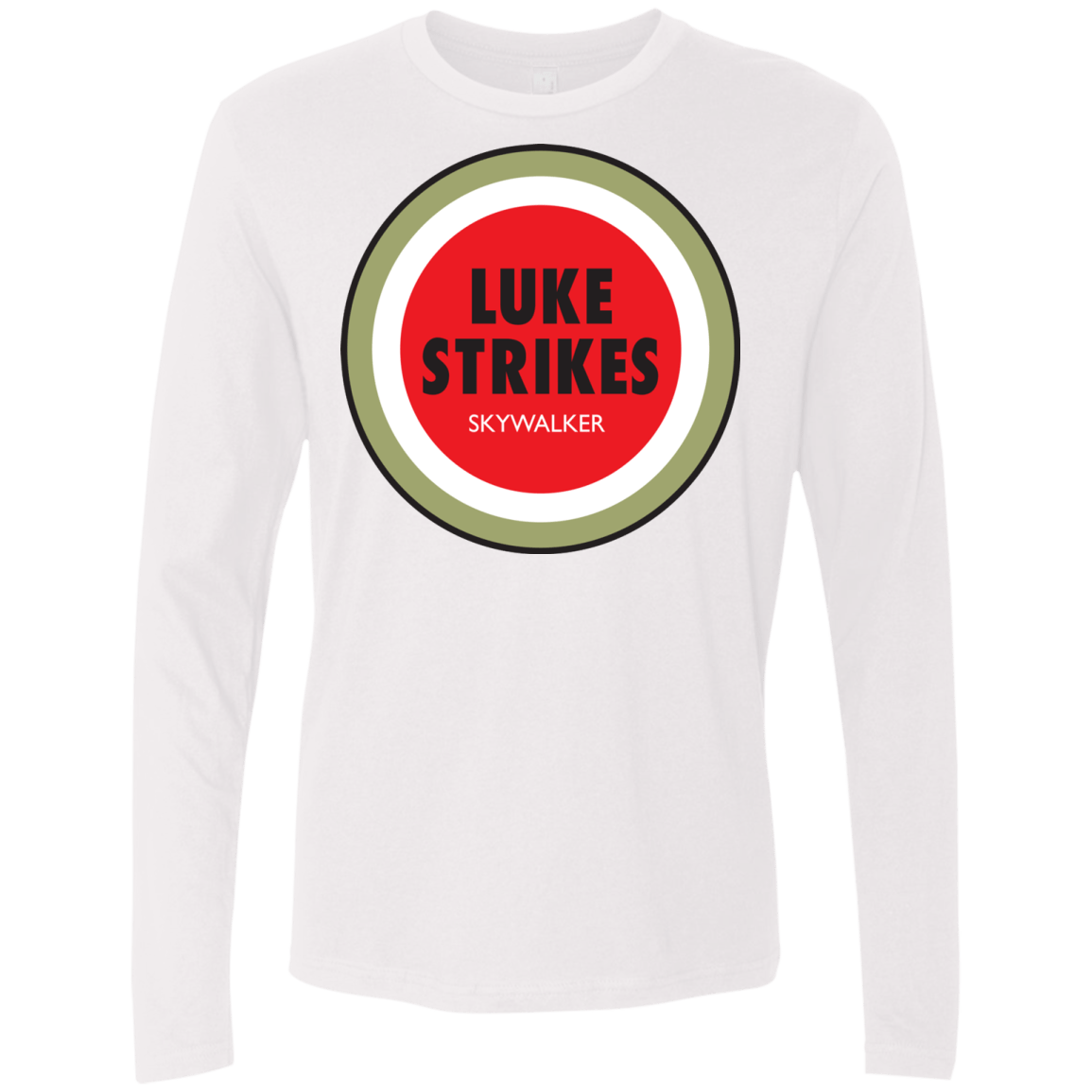 T-Shirts White / Small Luke Strikes Men's Premium Long Sleeve