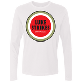 T-Shirts White / Small Luke Strikes Men's Premium Long Sleeve