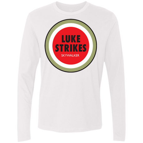 T-Shirts White / Small Luke Strikes Men's Premium Long Sleeve