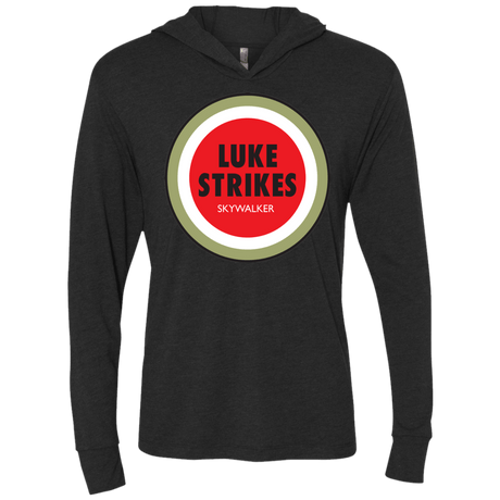 T-Shirts Vintage Black / X-Small Luke Strikes Triblend Long Sleeve Hoodie Tee