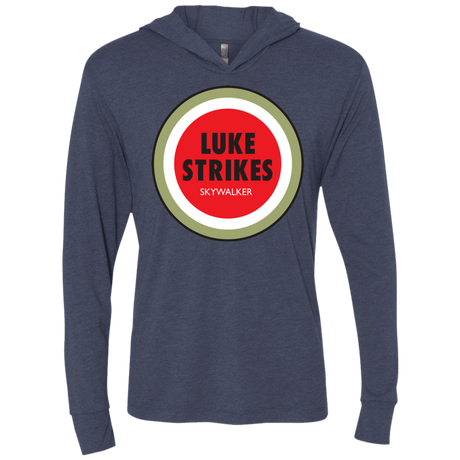 T-Shirts Vintage Navy / X-Small Luke Strikes Triblend Long Sleeve Hoodie Tee