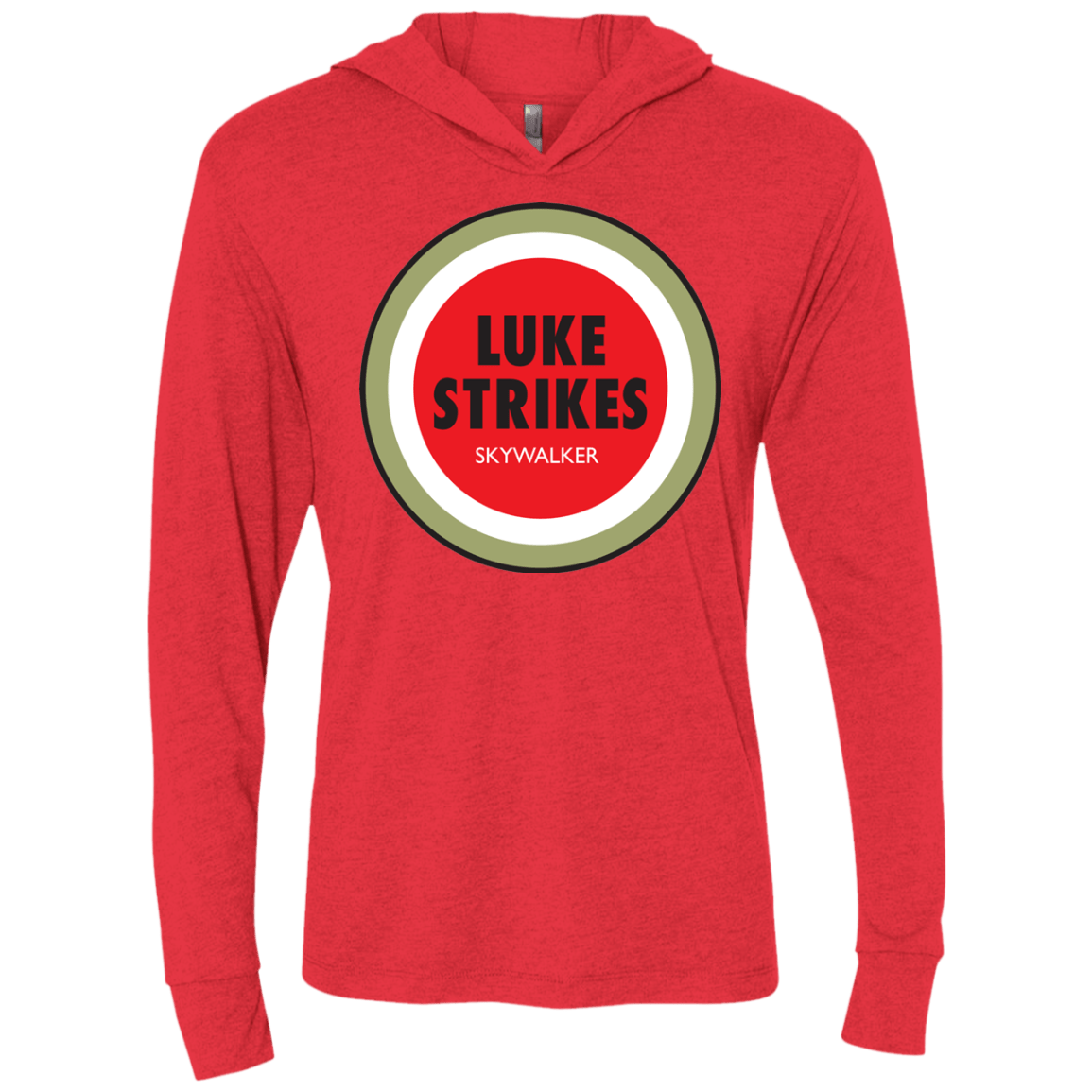 T-Shirts Vintage Red / X-Small Luke Strikes Triblend Long Sleeve Hoodie Tee