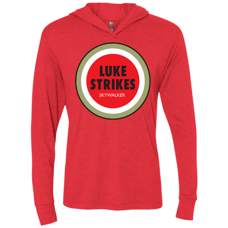 T-Shirts Vintage Red / X-Small Luke Strikes Triblend Long Sleeve Hoodie Tee