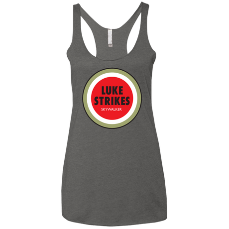 T-Shirts Premium Heather / X-Small Luke Strikes Women's Triblend Racerback Tank