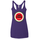 T-Shirts Purple / X-Small Luke Strikes Women's Triblend Racerback Tank